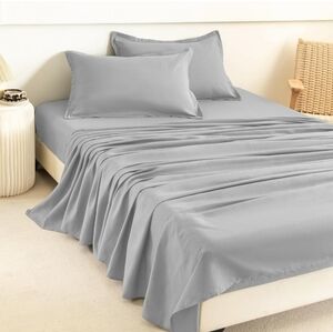 Twin Sheets Set -4-Piece Ultra-Soft Brushed Microfiber Bedding with Fitted Sheet